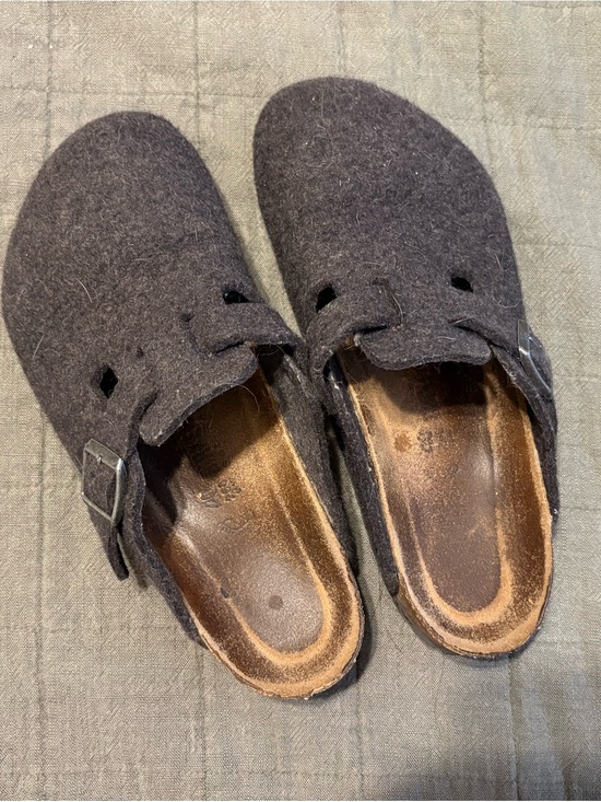 Birkenstock Shoes - Birkenstock Women's Anthracite Felt Boston Clogs